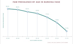 Prevalence Trends By Age: FGM in Burkina Faso (2010)